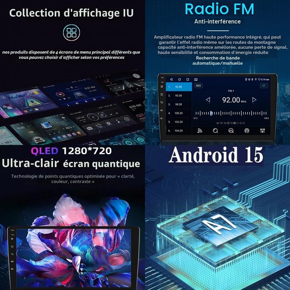 Écran Tactile Audio de Voiture pour BMW Mini Cooper R56 R60 R51 2006-2014 Bluetooth Voiture Stéréo ​WiFi Récepteur Radio FM USB Lien Miroir Auto Navi, 4 Nuclear 1G+16G