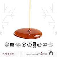 Vista 2 de Galardonado jarabe de arce canadiense Escuminac de cosecha tardía, tamaño familiar 1 litro (33.8 onzas líquidas) - Canadá grado A - Sabor robusto