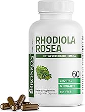 Bronson Rhodiola Rosea Vegetarian Capsules - Adaptogenic Herb - Brain, Stress & Mood Support - Non-GMO, 60 Count
