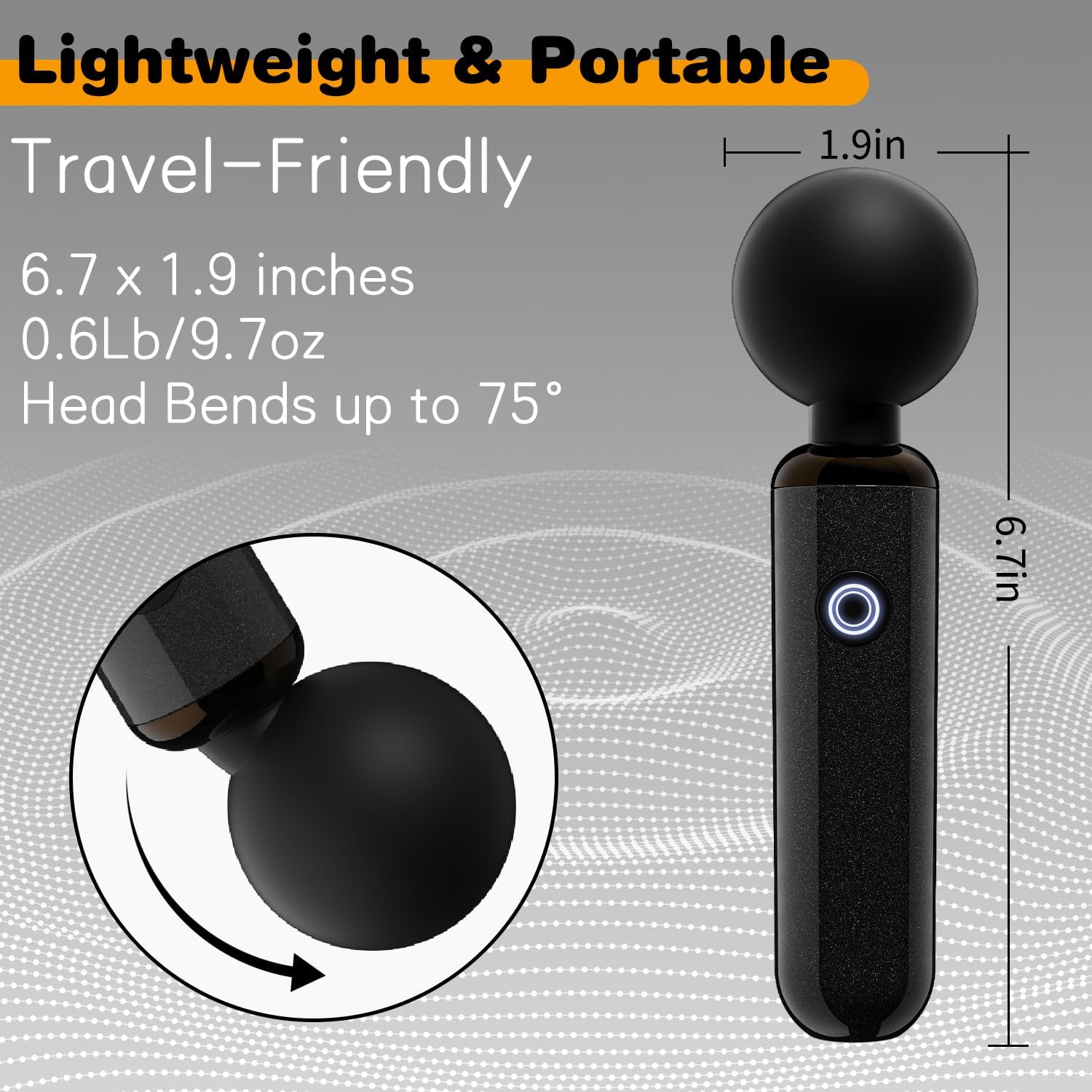 Vibrator Wand Sex Toys, Clit Stimulator Vibrators, Cordless Multi-Function Variable-Speed Adult Toys with Soft Silicone Head and Ultra-Powerful Motor, Quiet & Small for Women Partner Play