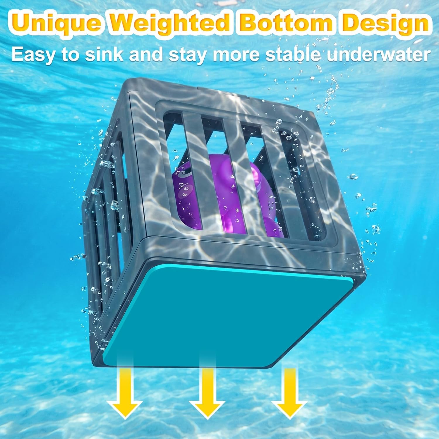 Lot de 12 jouets de sauvetage sous-marins pour enfants, avec 6 cages de plongée et 6 animaux marins flottants, jouets aquatiques pour entraînement de natation, baignoire, cadeau