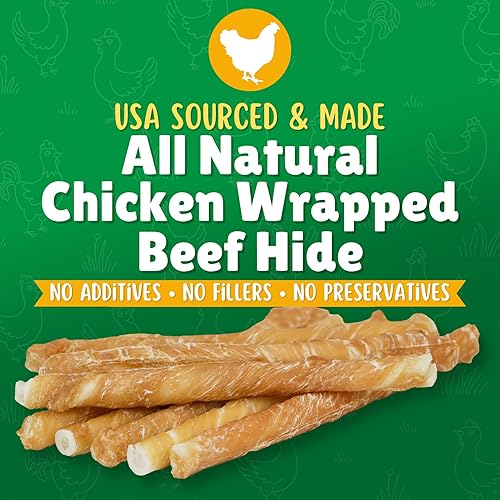 Miniatura 2 de Lucky Premium golosinas crudas, masticables, con pollo real, golosinas para perro sin gluten, naturales, para perros pequeños, fabricado sólo en