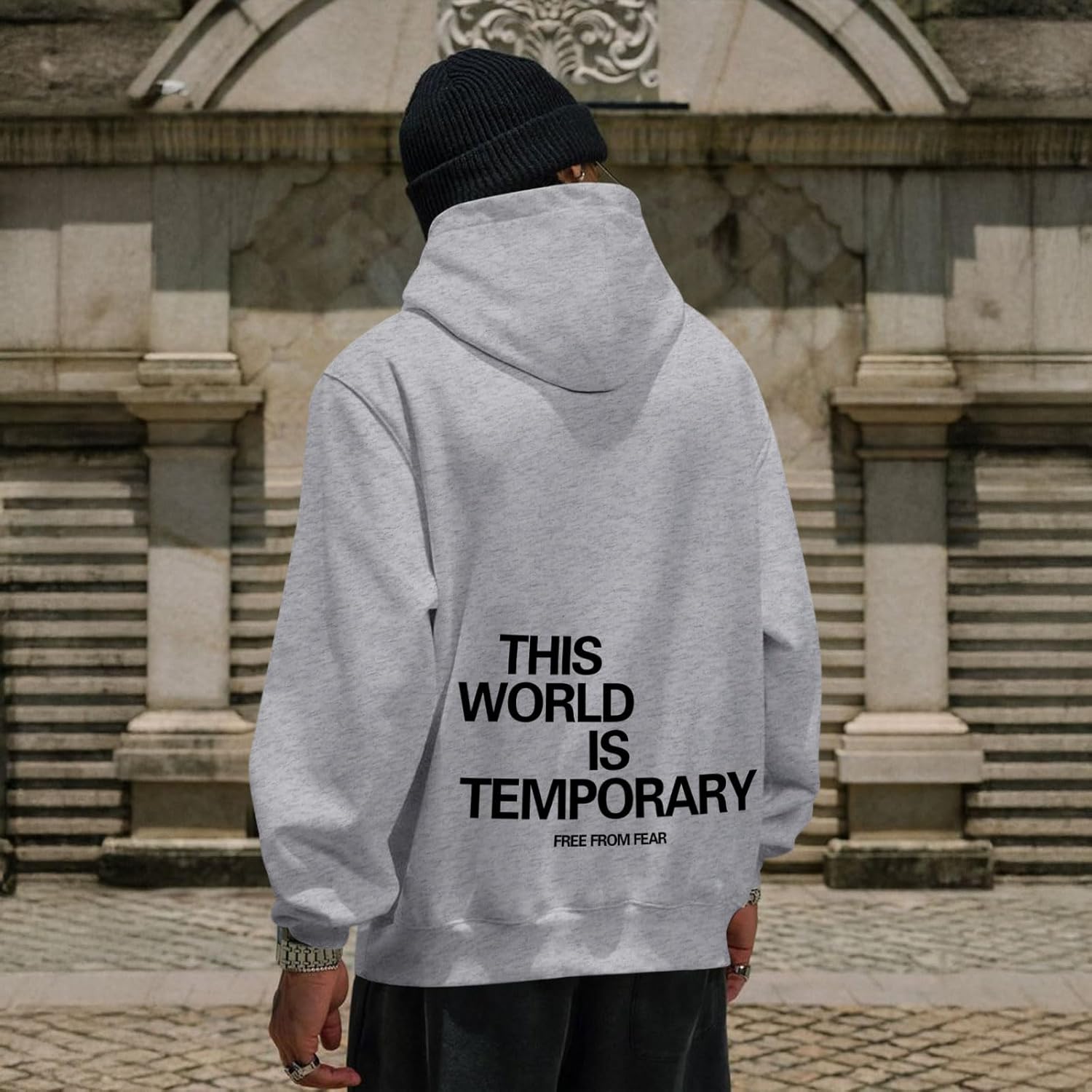 Christian Jesus Hoodie for Men Faith Religious Bible Verse Sweatshirt God Graphic Oversized Pullover Tops - Image 3