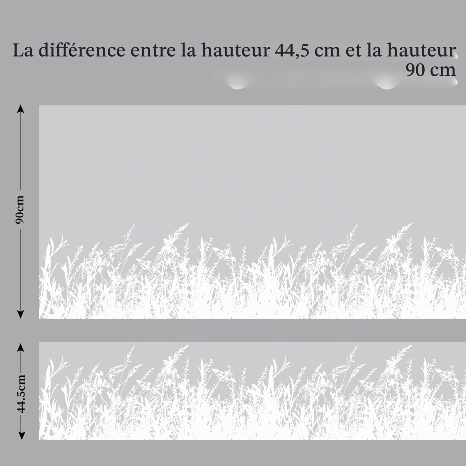 dktie Film pour fenêtre intimité en vinyle dépoli sans colle, film pour fenêtre effet vitrail, film autocollant statique pour plantes amovible pour cuisine, salle de bain, chambre d'enfant 90X200CM