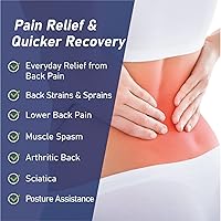 Vista 8 de Copper-Infused Back Support Brace – Lightweight Lumbar Belt with 6 Supportive Stays for Lower Back Pain Relief, Muscle Spasms, Strains, Arthritis