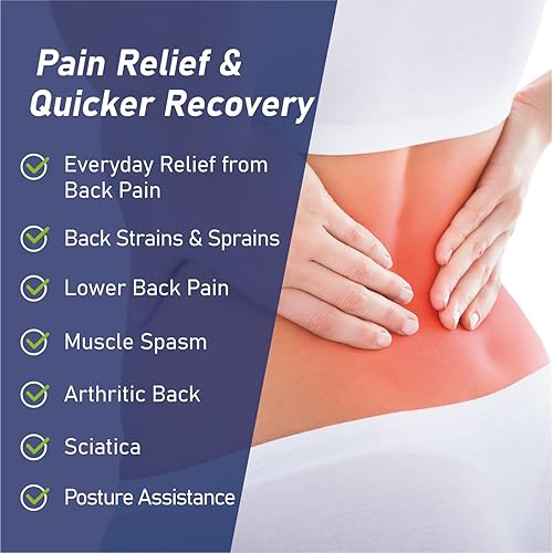 Miniatura 6 de Soporte de espalda con infusión de cobre, cinturón lumbar ligero con 6 soportes de apoyo para aliviar el dolor de espalda baja, espasmos musculares,