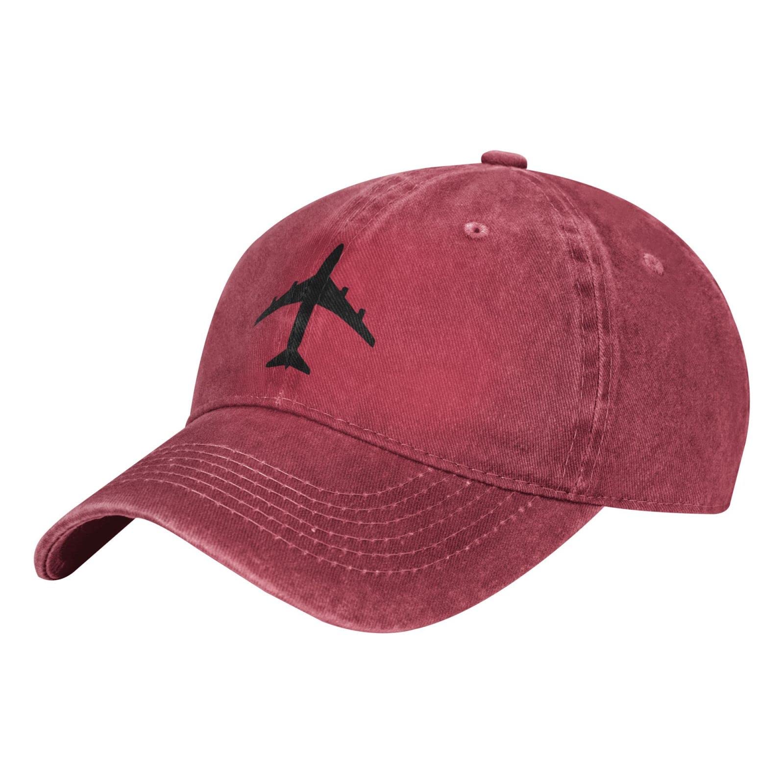Passenger Jet Plane Like The 747 Or Airbus Unisex Adjustable Cowboy Baseball Cap Jogging Washed Denim Hat