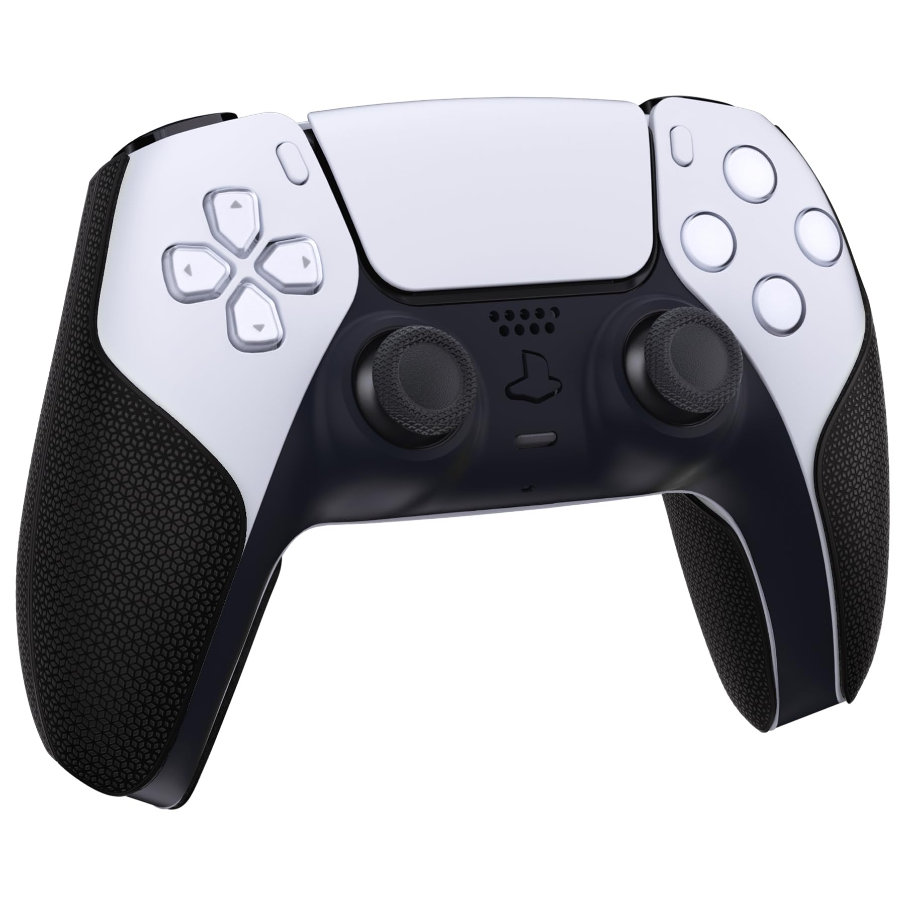 PlayVital Controller Sticker do PS5 - Naklejki Antypoślizgowe, Split Design Podkładki Grip Skin, Ochraniacz Uchwytów - Czarny