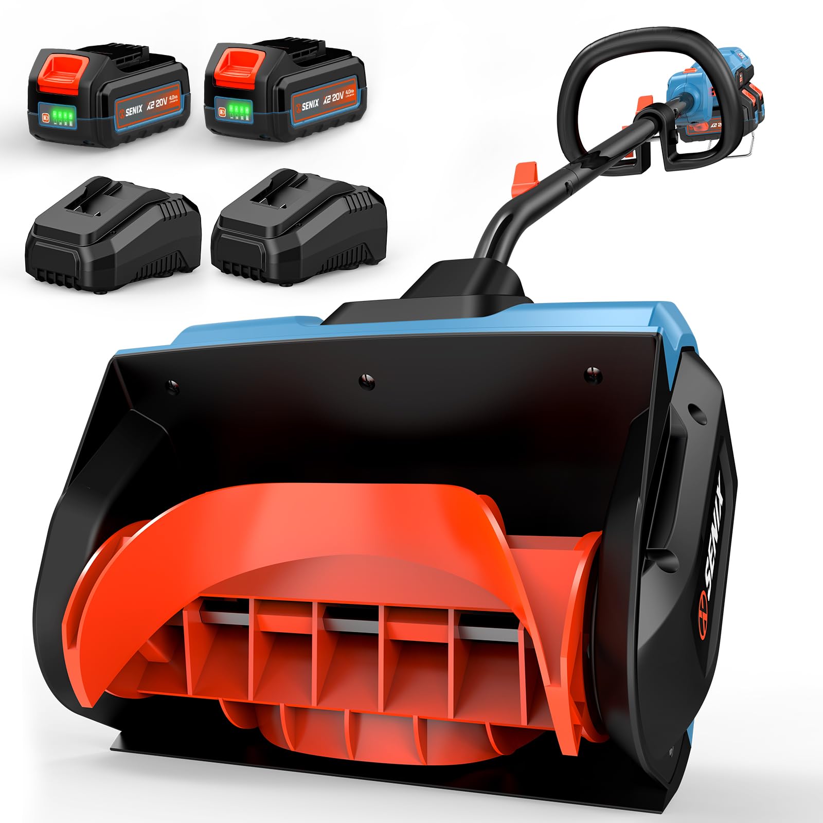 SENIX Cordless Snow Shovel, 40V | 13-Inch | 6-Inch | 8000mAh Snow Blower