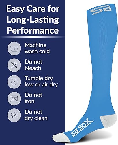 Miniatura 61 de SB SOX - Calcetines de compresión (20-30 mmHg) para hombres y mujeres - Calcetines de compresión para usar todo el día, mejoran el flujo sanguíneo