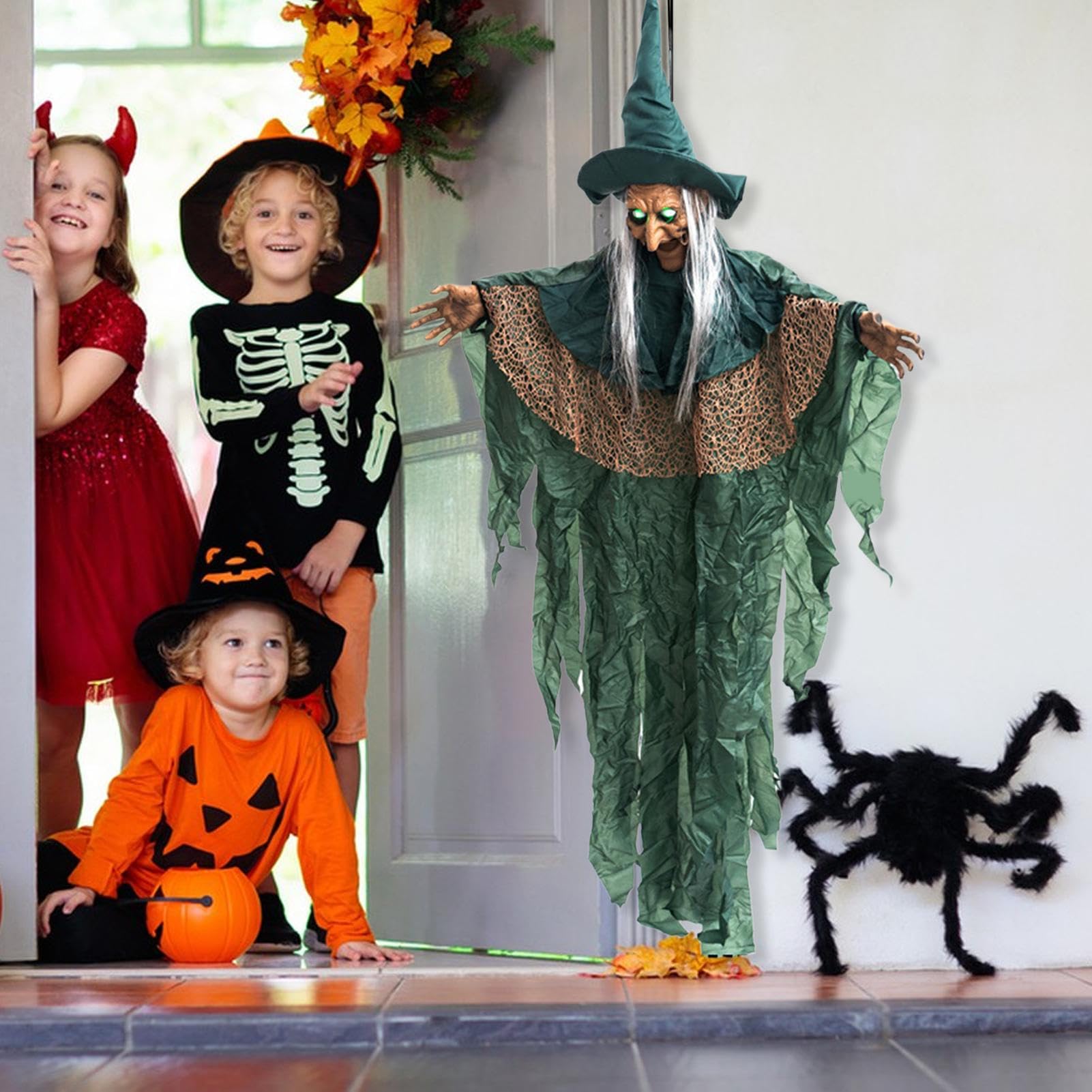Dekoracja Halloweenowa Animowane Latające Ozdoby | Dekoracje Domowe na Halloween na Ganek, Taras, Podwórko, Ogród, Trawnik, Karnawał i Spotkania