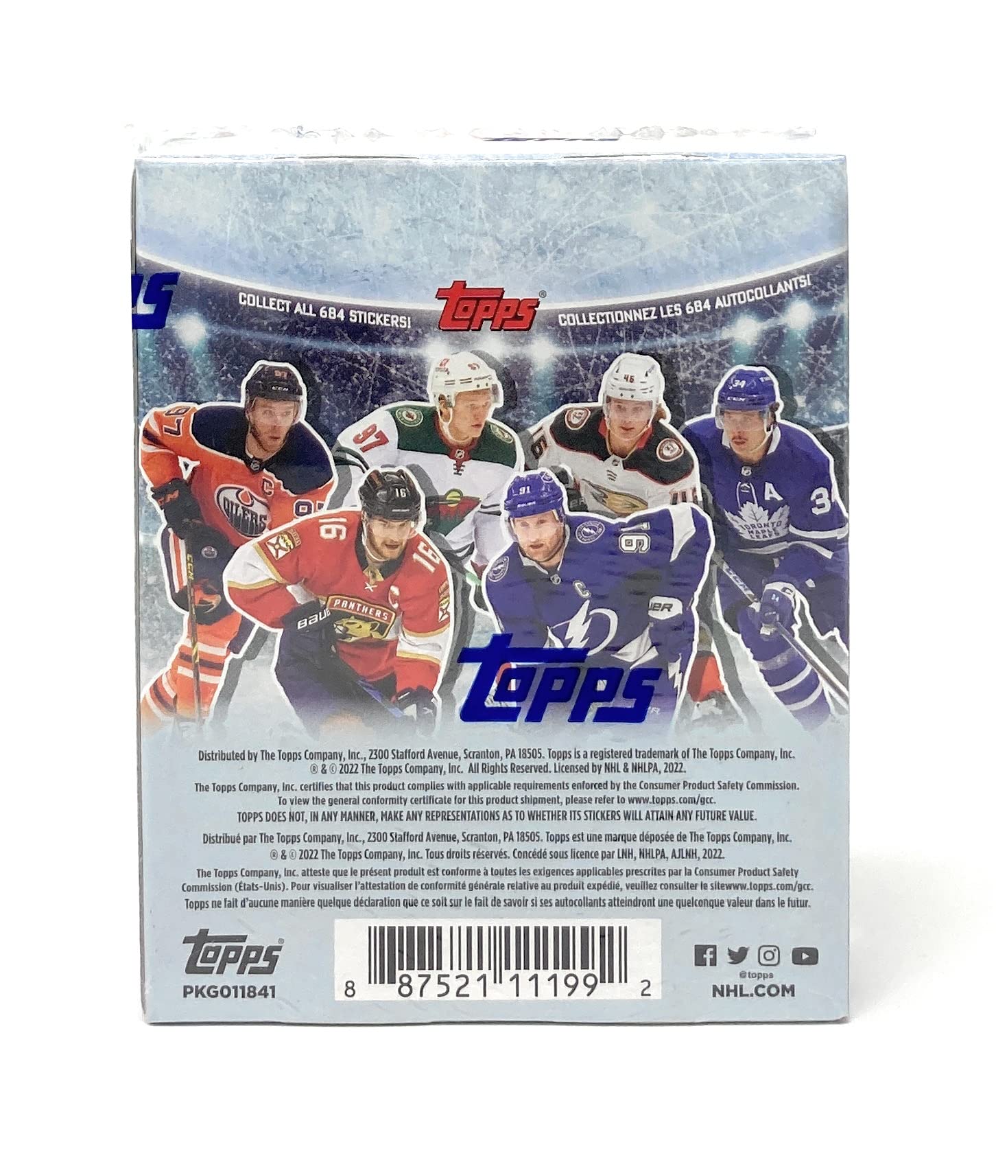 Amazon.com: 2022/23 Topps NHL Hockey Sticker Collection box (50 