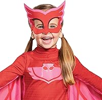 Vista 3 de PJ Masks - Disfraz de lujo para niños con luz y máscara de personaje, talla infantil Owlette