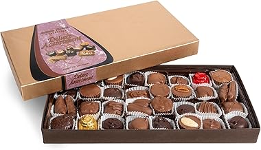 Anthony Thomas, Milk and Dark Chocolate Deluxe Assortment, Milk Chocolate, Soft Centers, Nuts, Toffee and Caramels, Gift Box (32 Pieces)