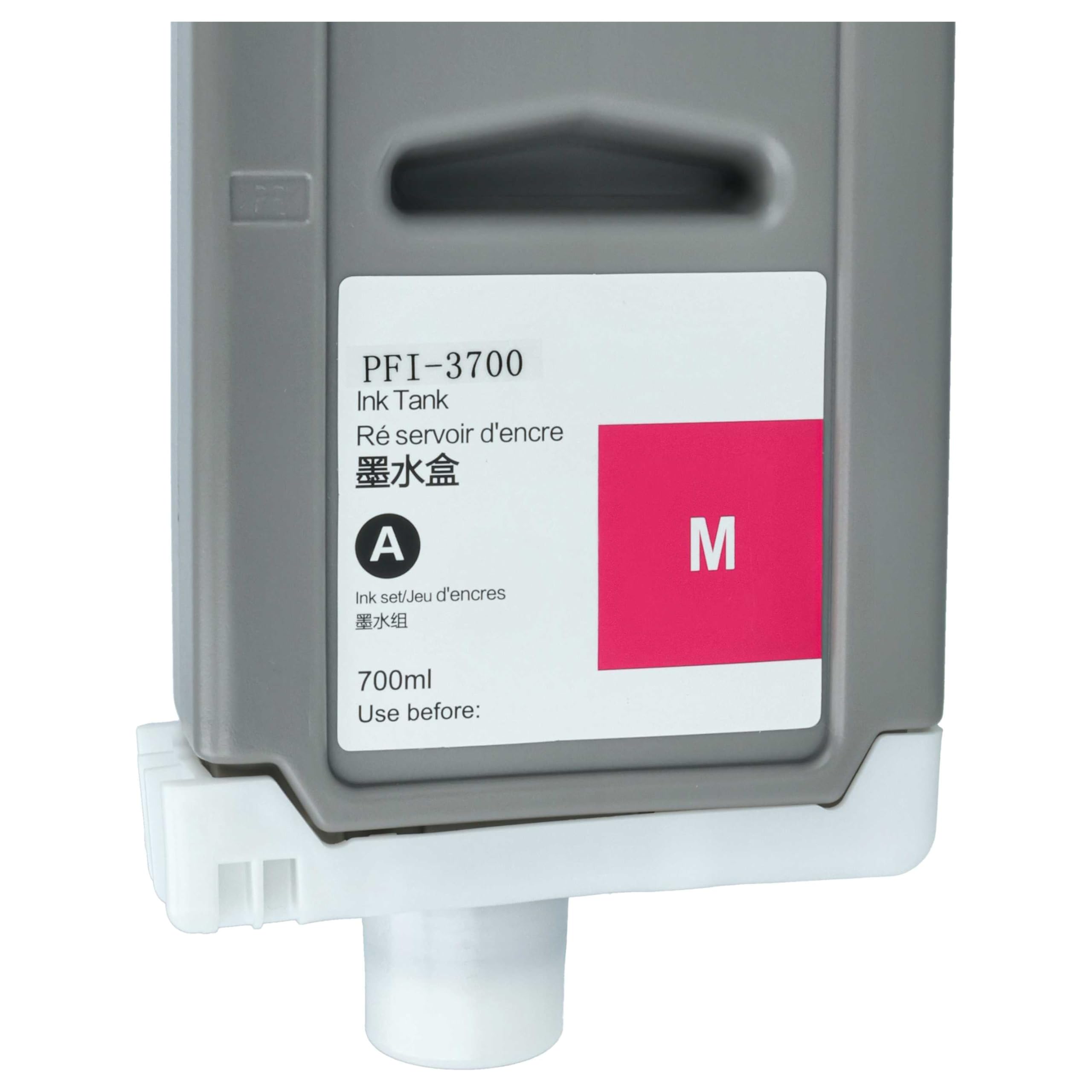 vhbw cartuccia d'inchiostro magenta sostituisce Canon PFI-3700 M (compatibile, 700 ml)