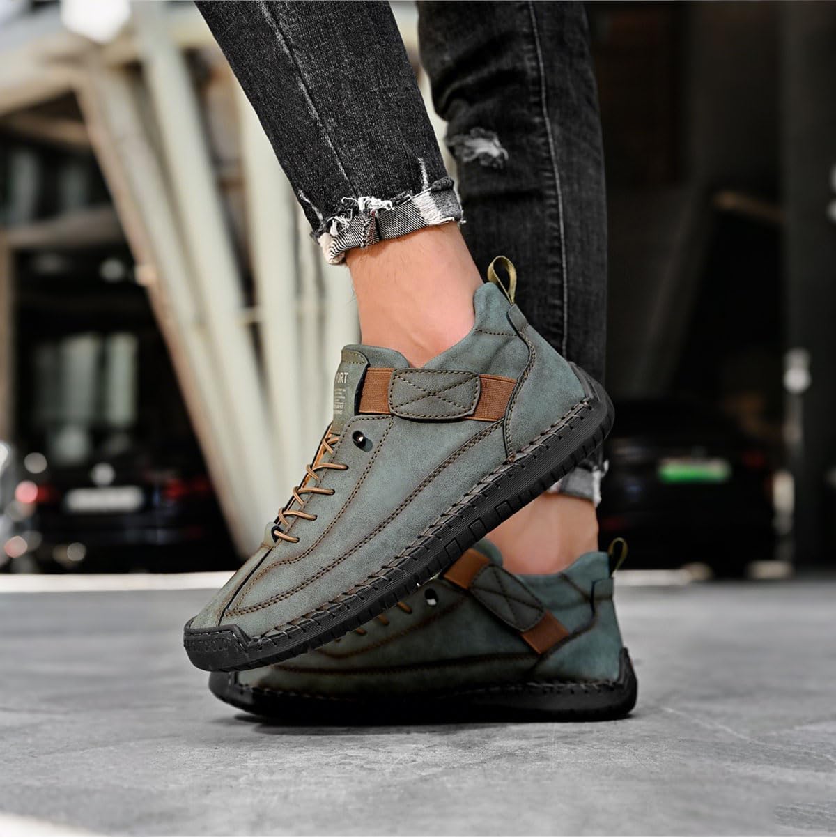 Comfortable Orthopedic Sneakers, Women's Handmade Leather Comfy Shoes, Soft Comfort Arch Support Boots Men - Image 2