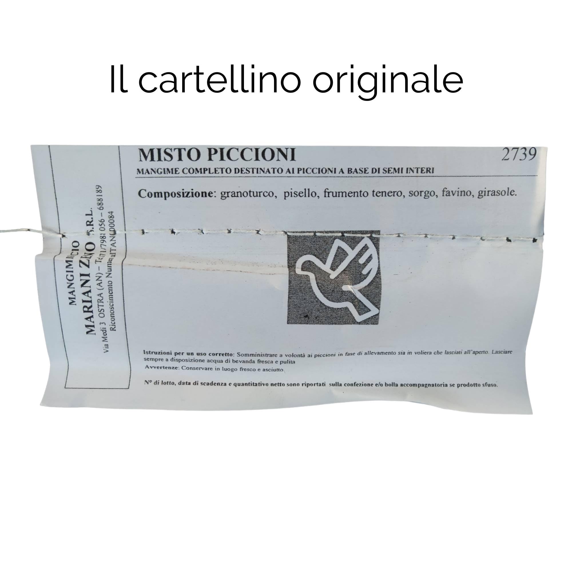Mangime misto Piccioni e Colombi NO OGM | Granaglie per piccioni | Mix cereali per Colombi | Non contiene OGM - Sacco da 20 kg - Mangimi Mariani