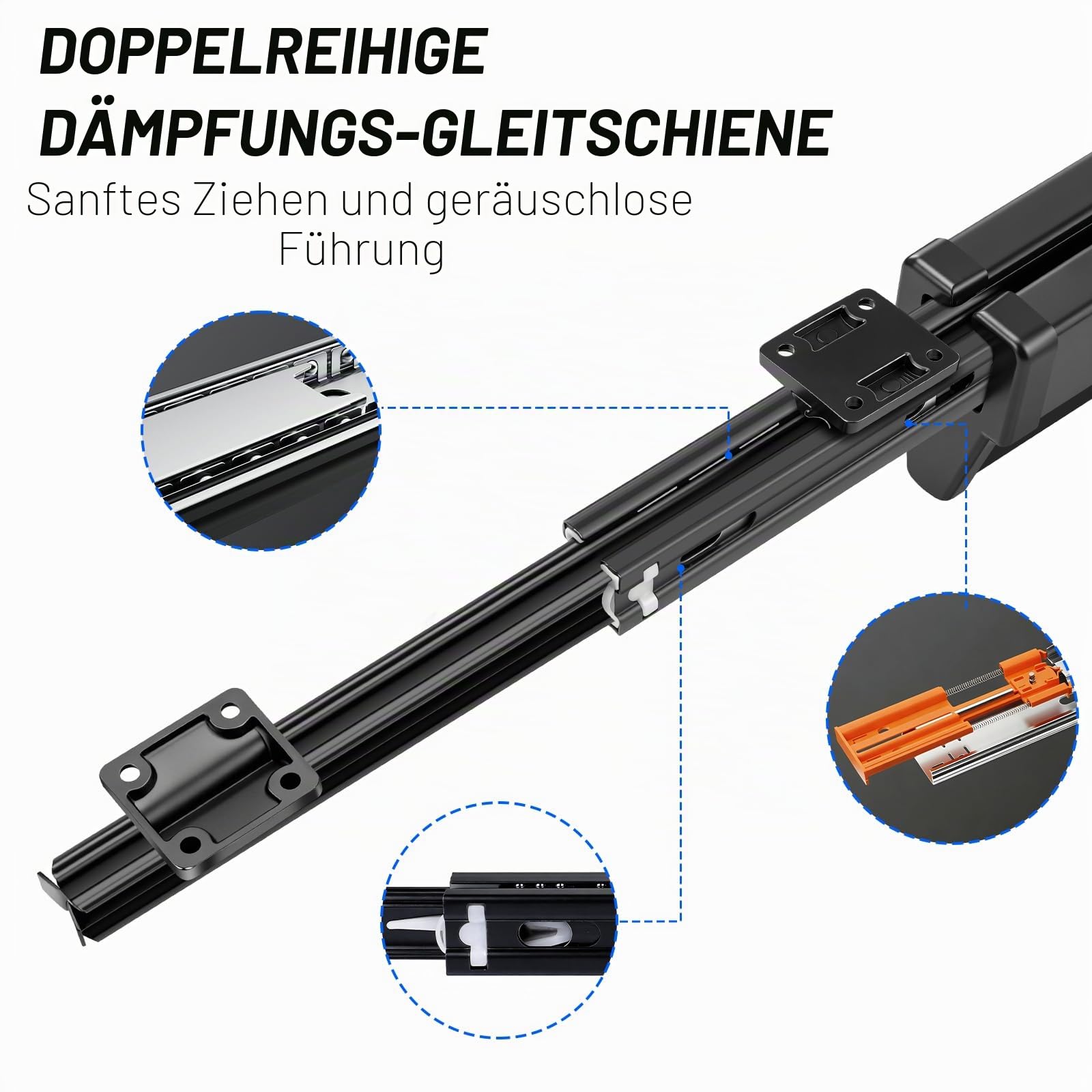 Ausziehbare Kleiderstange mit LED-Beleuchtung für Kleiderbügel, Verstellbarer Hosenaufhängung Teleskop Kleiderstange Schrank Hosenhalter Garderobenstange Ausziehbar für Kleiderschrank - 550mm | Verstellbarer, robuster Hosenständer, einziehbare Hosenbügel,