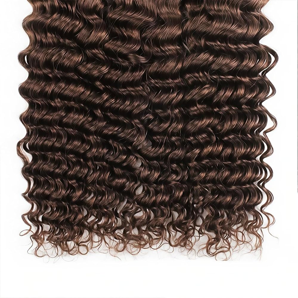 Deep Wave Clip In Extensions Echthaar Perücke Damen Human Hair Extensions #4 Chocolate Brown Menschliches Haar Bundles With Minimal Shedding For Women 18 Inch