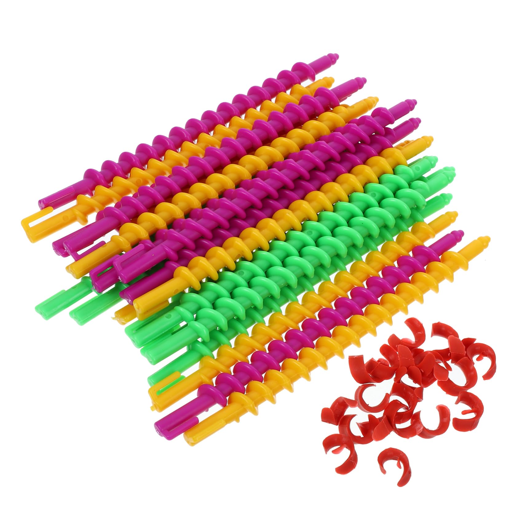 Healeved 20pcs Small Solid Plastic Perm Rods Spiral Hair Curlers Flexible Hair Curling Tools for Women Salon Styling Rollers Set Random Color