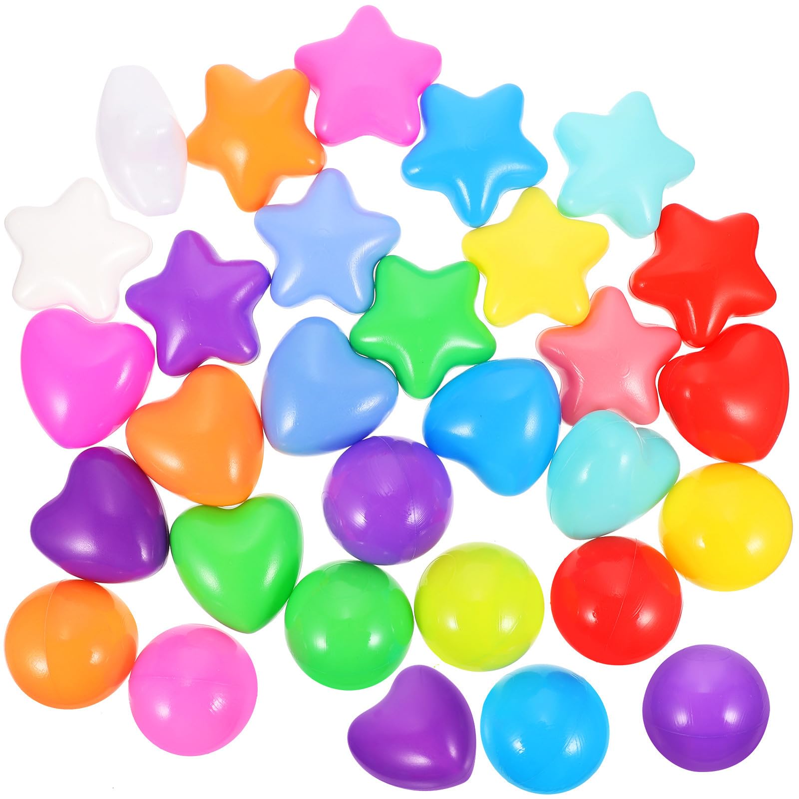 Balones de Plástico Estrella y Corazón 150 Piezas para Niños