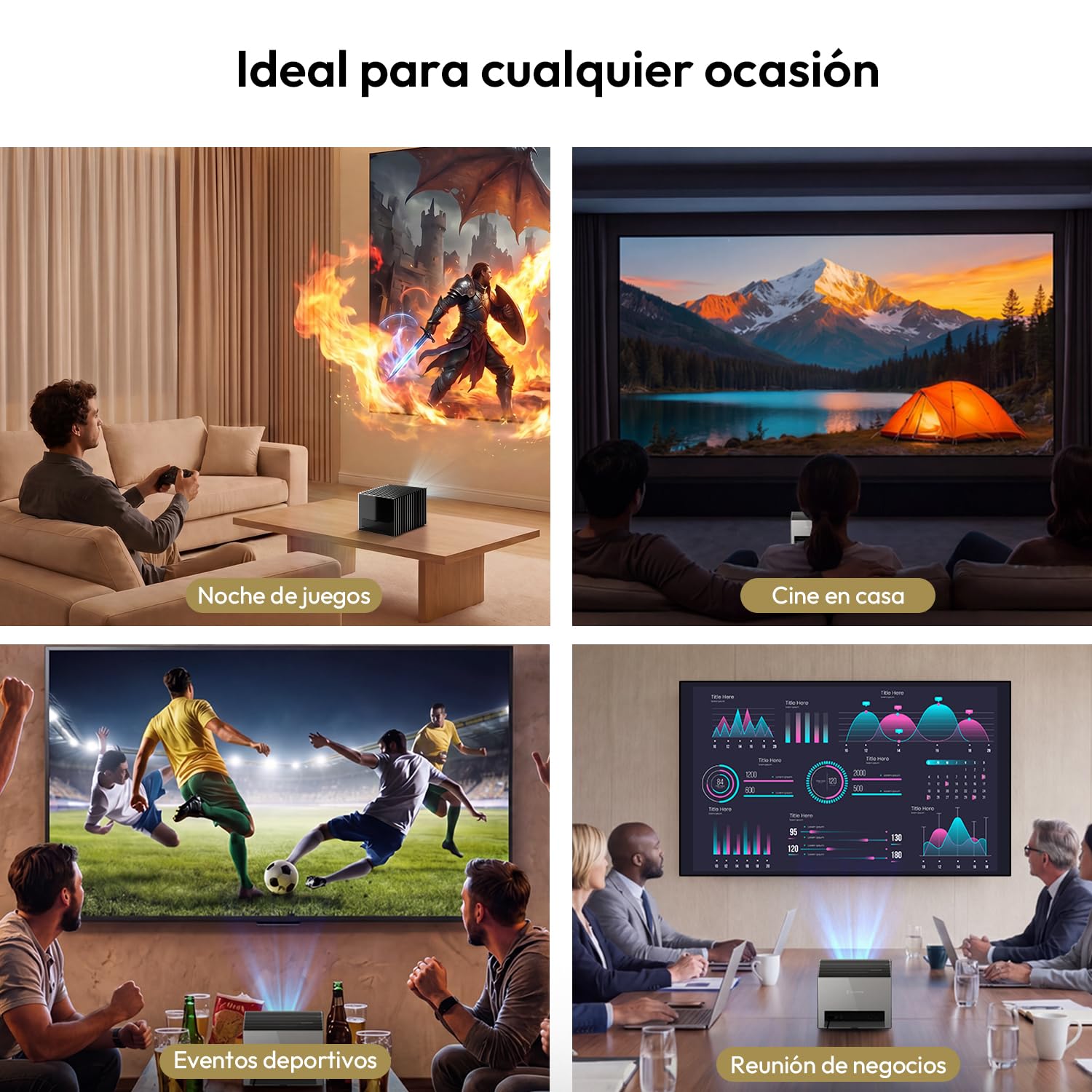 Pantalla Marco Fijo Proyector Matte White 100 Pulgadas | Para proyectores UST, de Corta Distancia y Estándar, 1,3 Gain, 4K/8K UHD, 16:9, Active 3D, Montaje en Pared, Cine en Casa