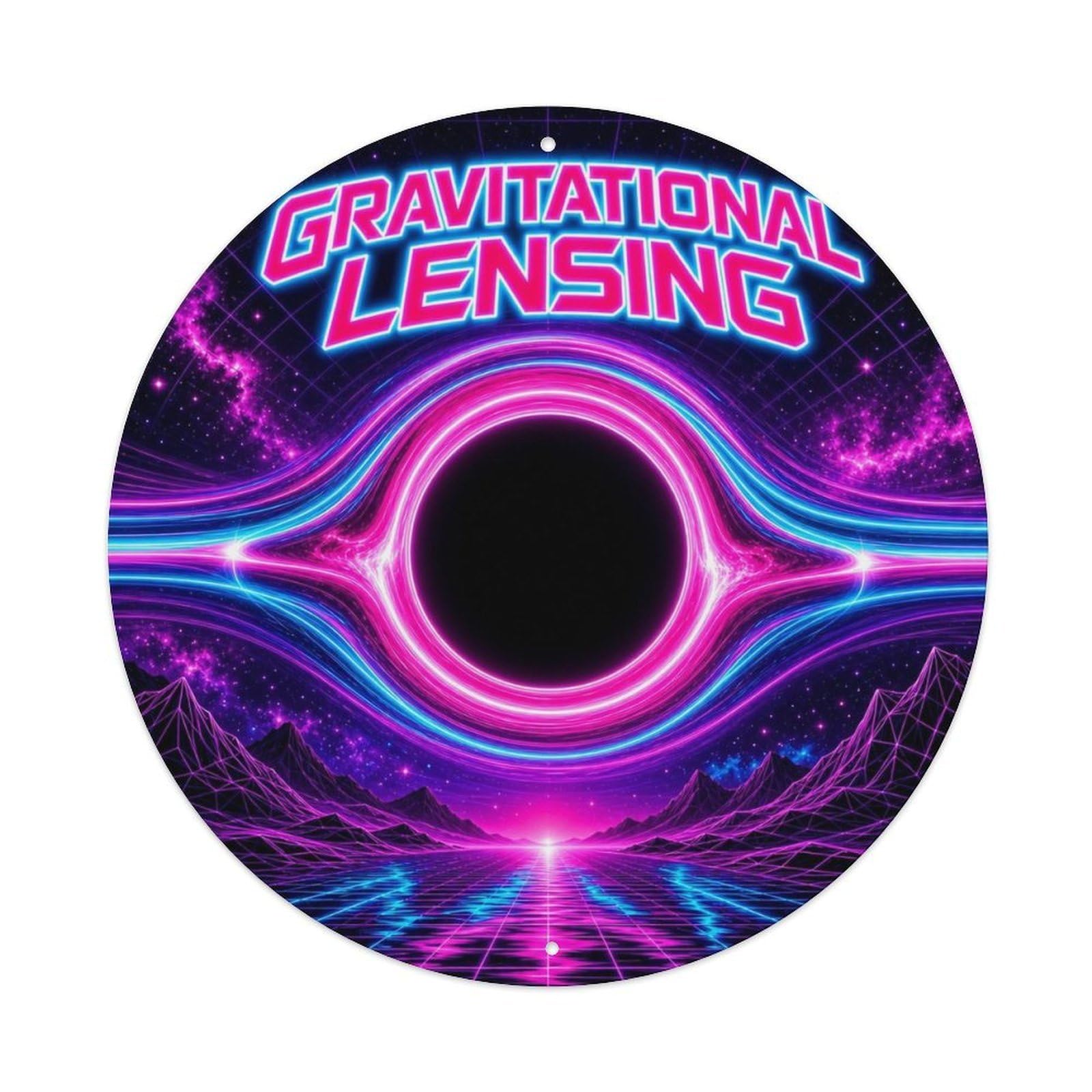 Cosmic Physics High Energy Black Hole Relativity Metal Tin Sign