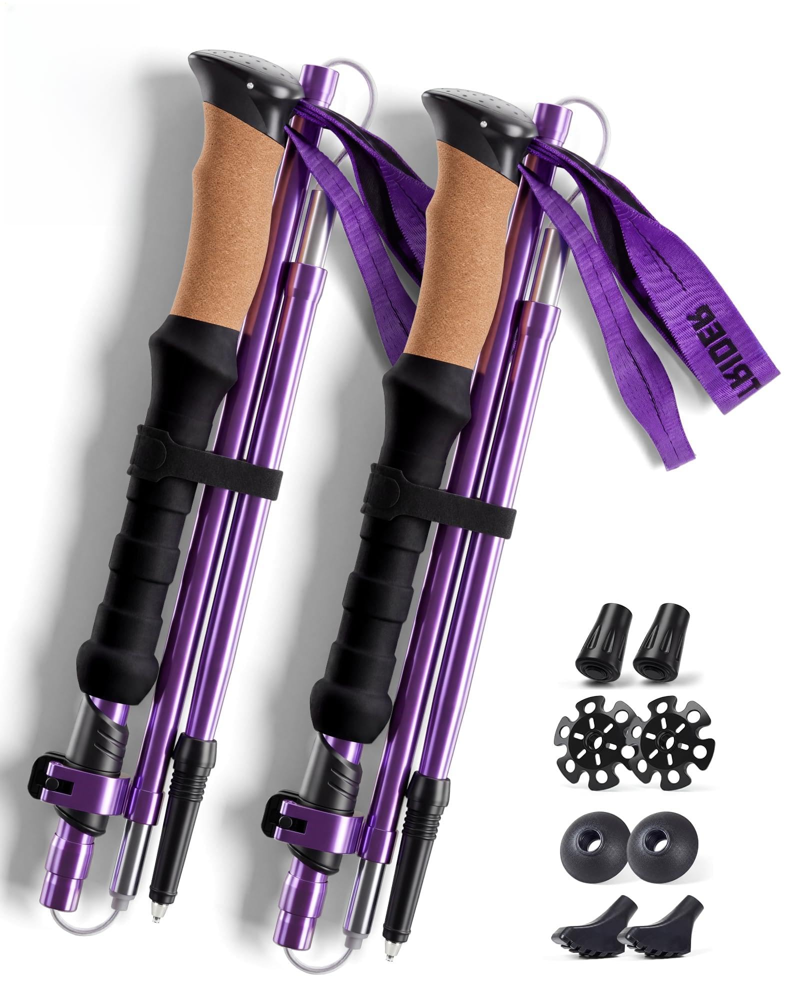 TANSTRIDER Tri-Fold 7075 Aluminum Trekking Poles
