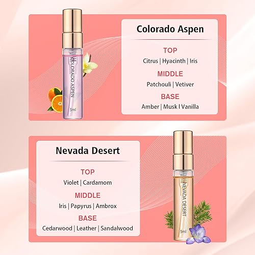 Miniatura 8 de Perfume para mujer, juego de 6 perfumes de estilo regional para mujer, perfecto para regalo, perfumes de fragancia de larga duración para ocasiones,