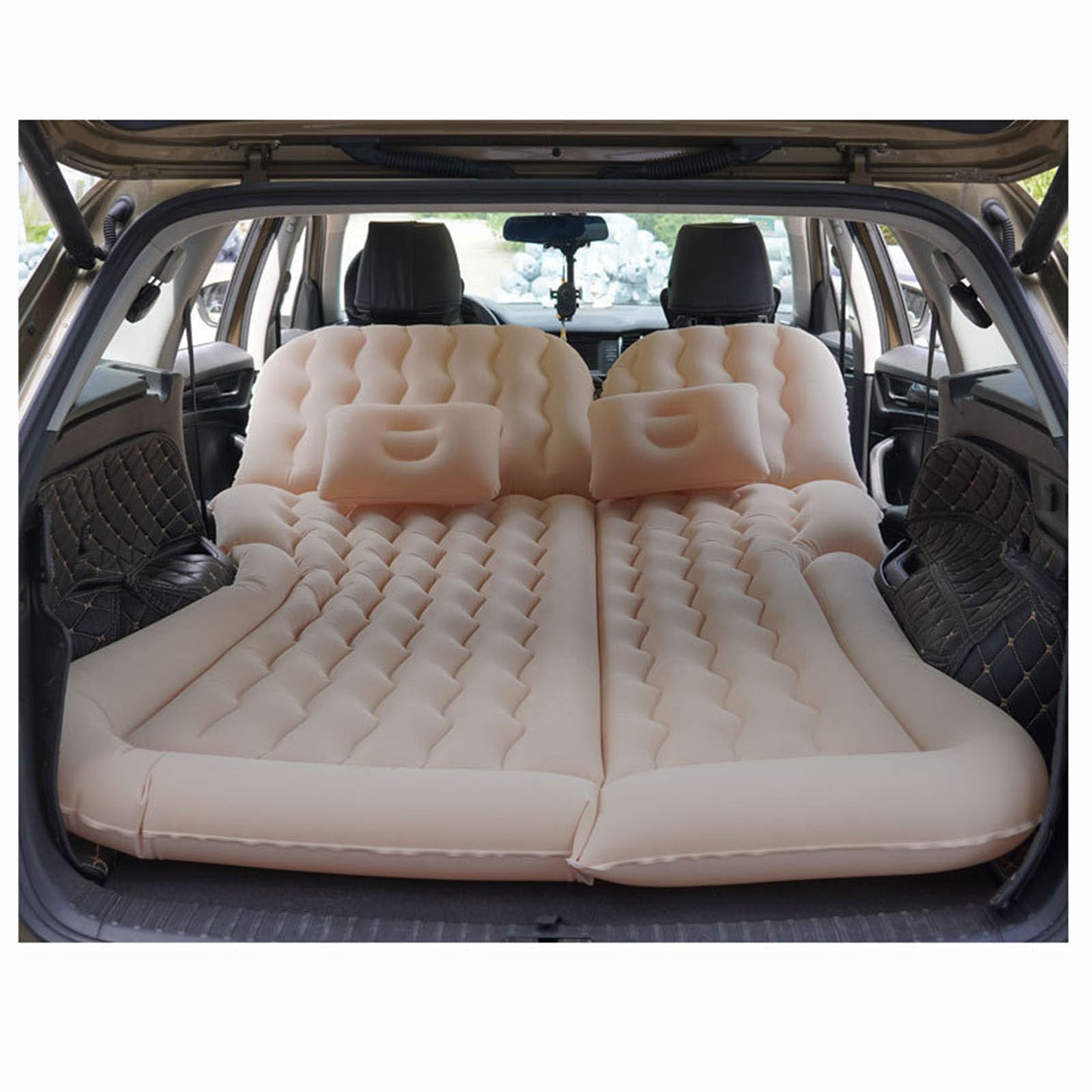 ADUYHCZ Car Air Mattress for Toyota Corolla Verso (Mk3) MPV 2004-2025 2026 Waterproof Durable Portable Sleeping Beds Lightweight Comfortable Camping Mattress Quick Inflation,Beige