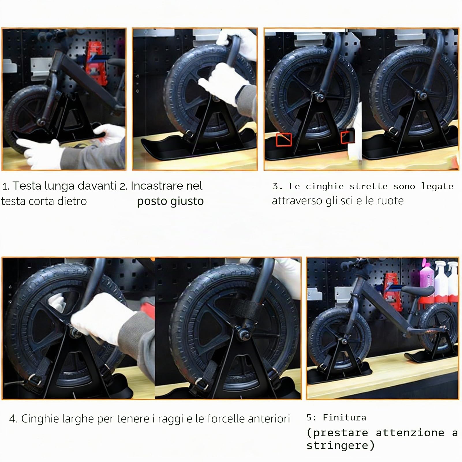 Snow-Ski Scooter Multifunzionale - Set da Sci per Bicicletta e Neve