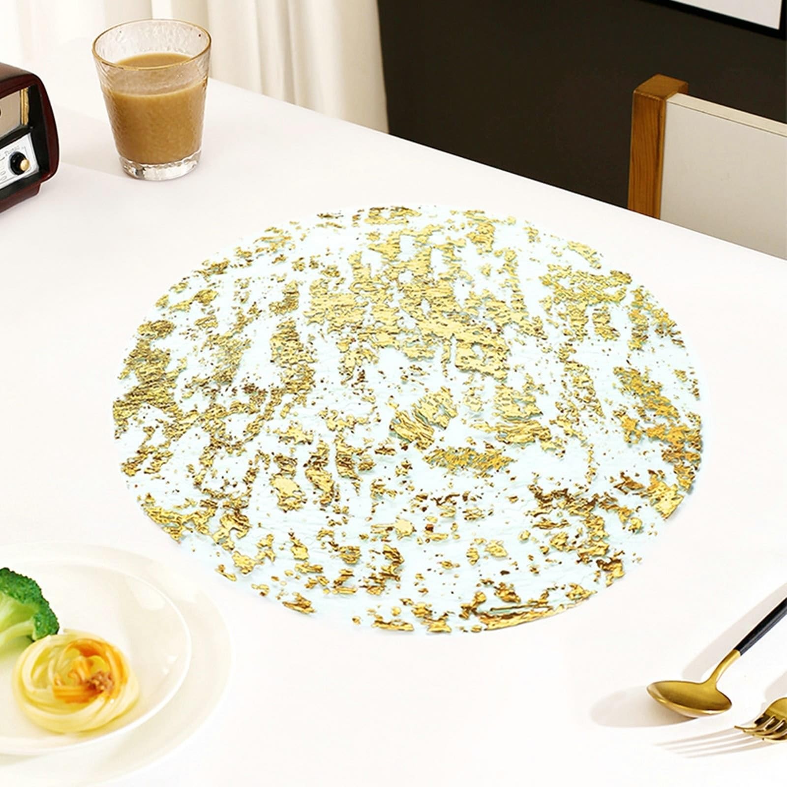 Sets de table ronds dorés 33 cm lot de 10 décoration table de cuisine