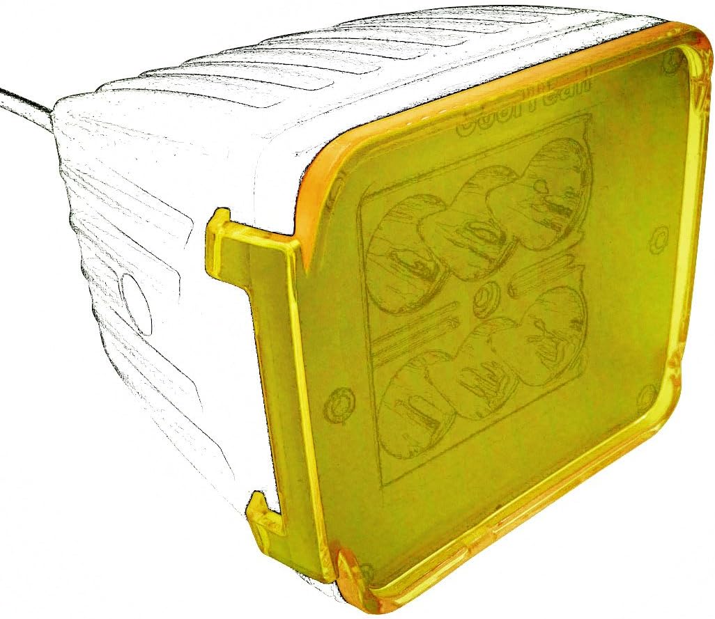 CoolYeah 3 inch Yellow Protective Polycarbonate Light Cover(Pack of 2)
