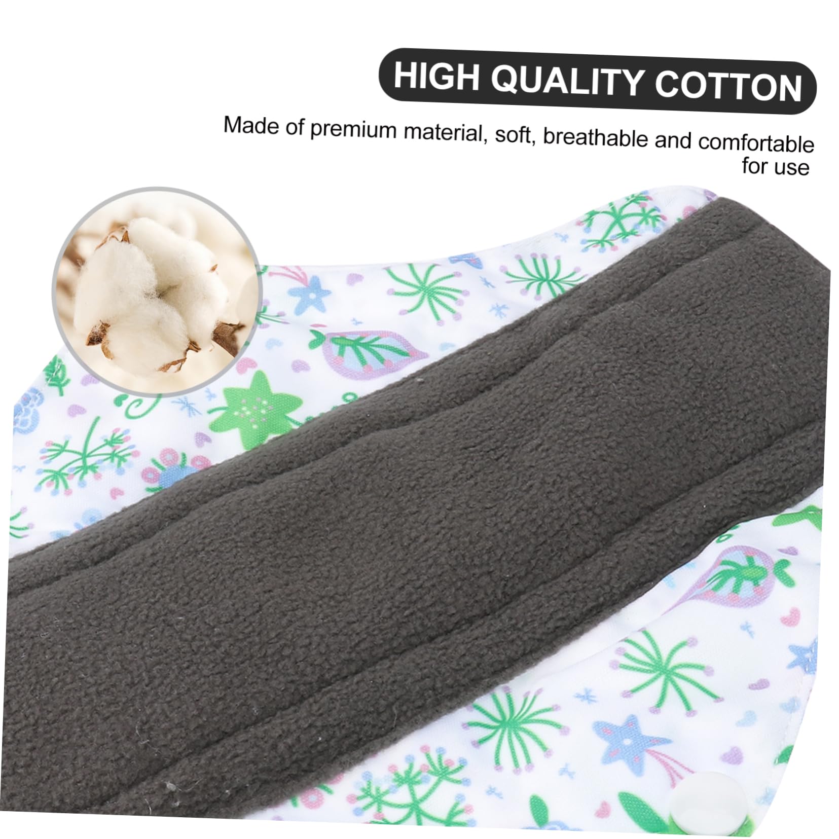 FOMIYES 10 Piezas compresas menstruales reutilizables compresas de tela cuecas menstruales almohadillas de tela de carbón de bambú compresas menstruales de tela toalla higiénica portátil