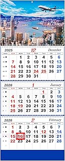 Sponsored Ad - Liitrton Wall Calendar 2026 - 3 Month Calendar Display Large Wall Calendar with Thick Paper 33" x 13" Dec 2...