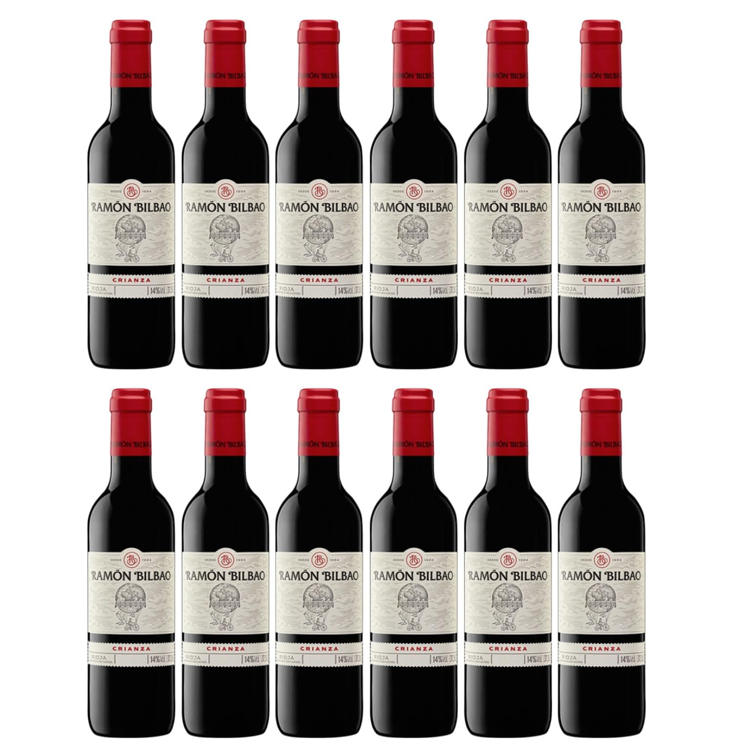 Bodegas Ramón Bilbao Crianza 0,375l Rotwein trocken Spanien inkl. FeinWert E-Book (12 x 0.375 l)