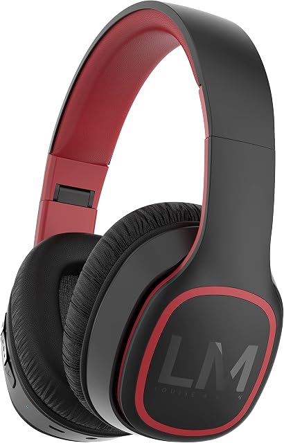 Bluetooth Wireless Headphones Over-Ear, Louise&Mann Bluetooth Headphones Foldable, Wired & Wireless Headset with Built-in Mic, Huge Playtime, Soft Foam Earmuffs and Carry Case for Cell Phones, PC, TV
