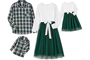 Matching Tulle Mesh Family Dresses for Christmas