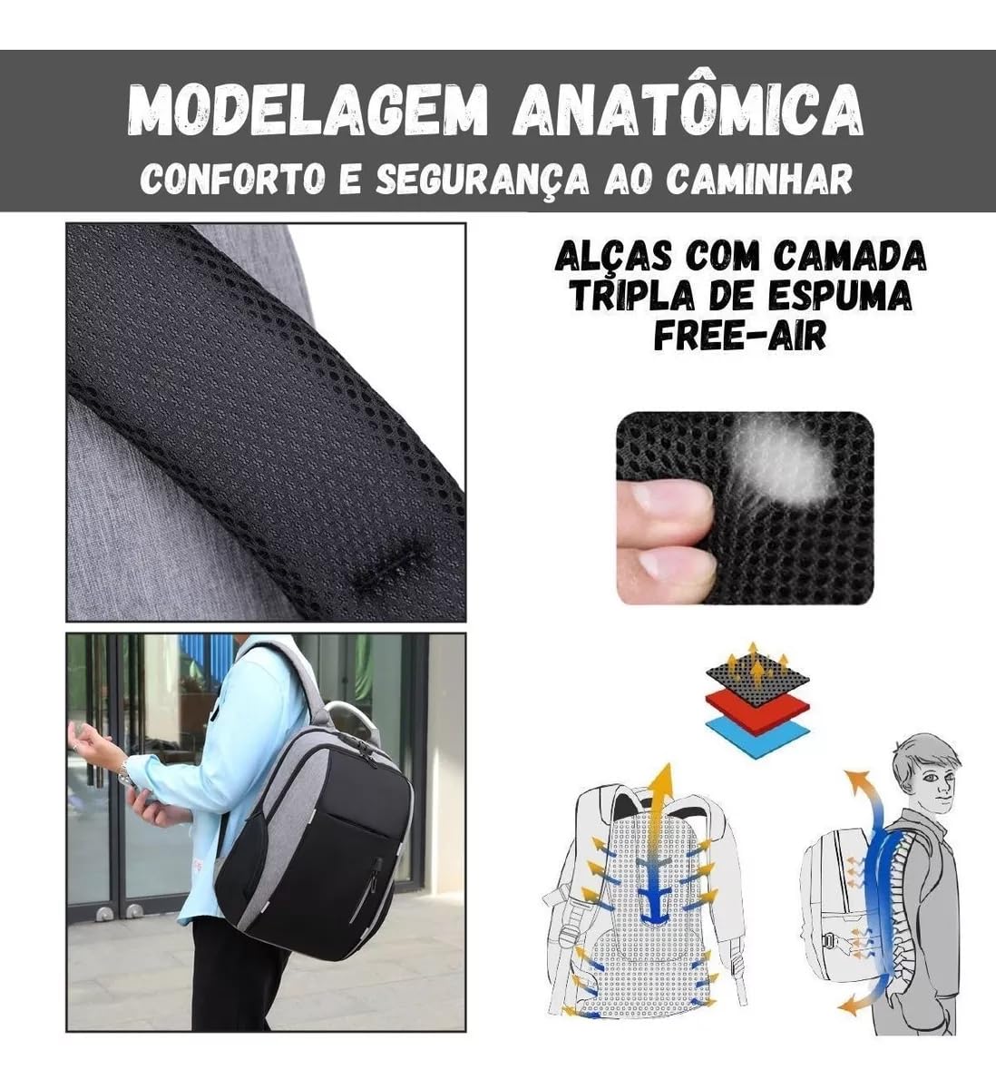 Mochila Bolsa Masculina Feminina Notebook Refor?ada Anti Furto Semi Imperme?vel Escolar Faculdade Trabalho Viagem Resistente Executiva Cabo De A?o Sa?da Usb (PRETA) em promoção! Veja a oferta e mais achadinhos de Bolsas 3 Hoje é o melhor dia para comprar Mochila Bolsa Masculina Feminina Notebook Refor?ada Anti Furto Semi Imperme?vel Escolar Faculdade Trabalho Viagem Resistente Executiva Cabo De A?o Sa?da Usb (PRETA) com aquele preço maroto! Promoção! Aproveite a oferta! 3