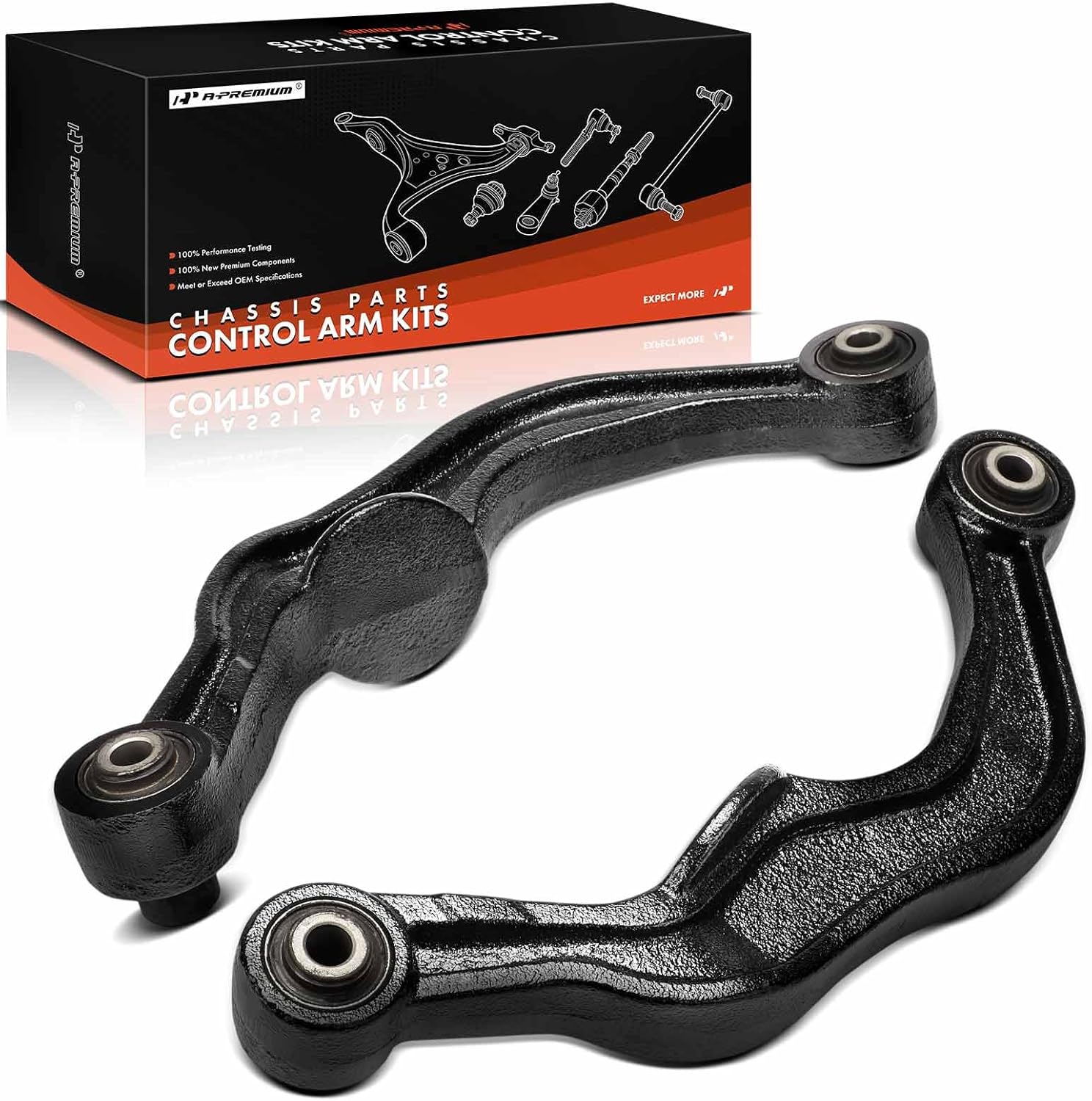 A-Premium 2 x Rear Upper Suspension Lateral Arms, with Bushing, Compatible with Subaru Outback 2000/2003, Legacy 2000-2009
