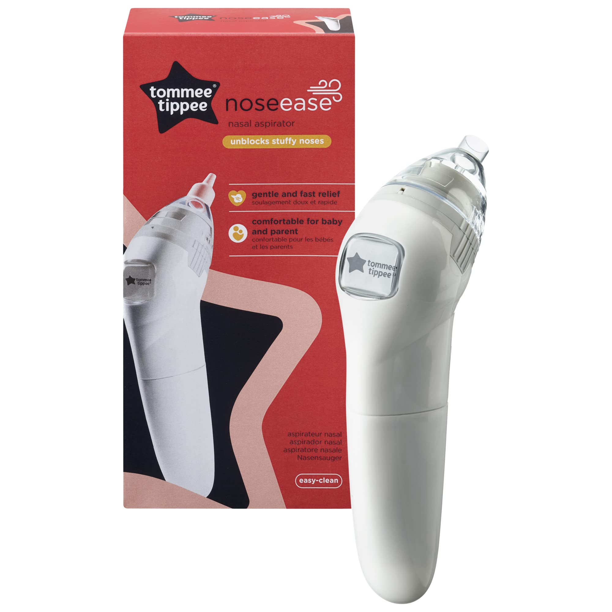 Tommee Tippee Aspiratore Nasale Elettrico per Neonati e Bambini Piccoli, Apparecchio per la Pulizia del Naso a Batteria per Alleviare la Congestione Nasale, 0 m+