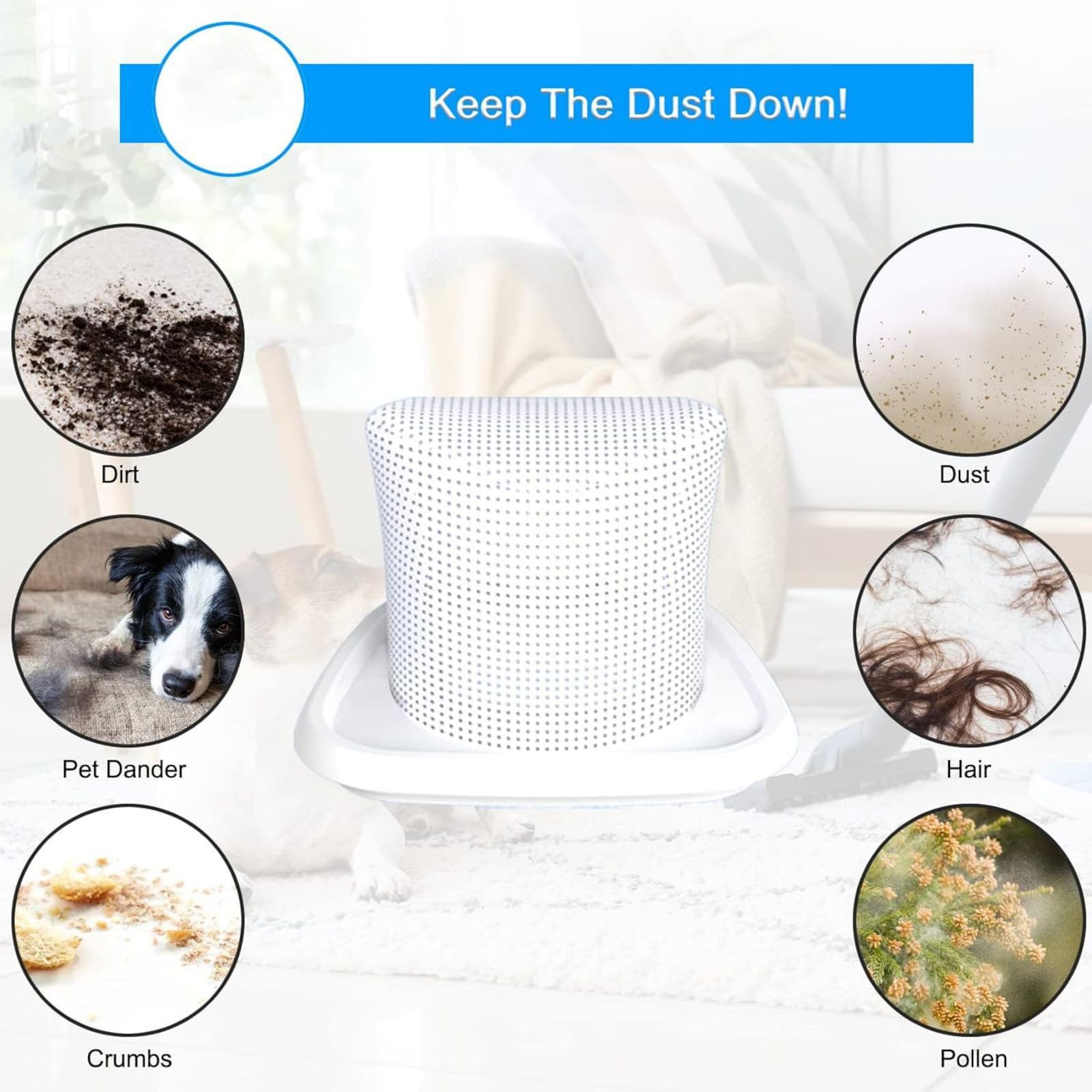 Washable Filter for Black&Decker Dustbuster Handheld Vacuum, 3Pcs