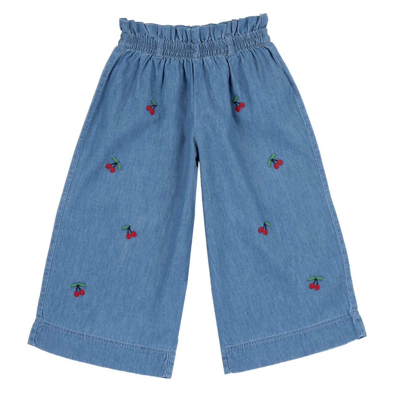 Chicco, Pantaloni Lunghi Effetto Denim, Bambina, Tema Ciliegia