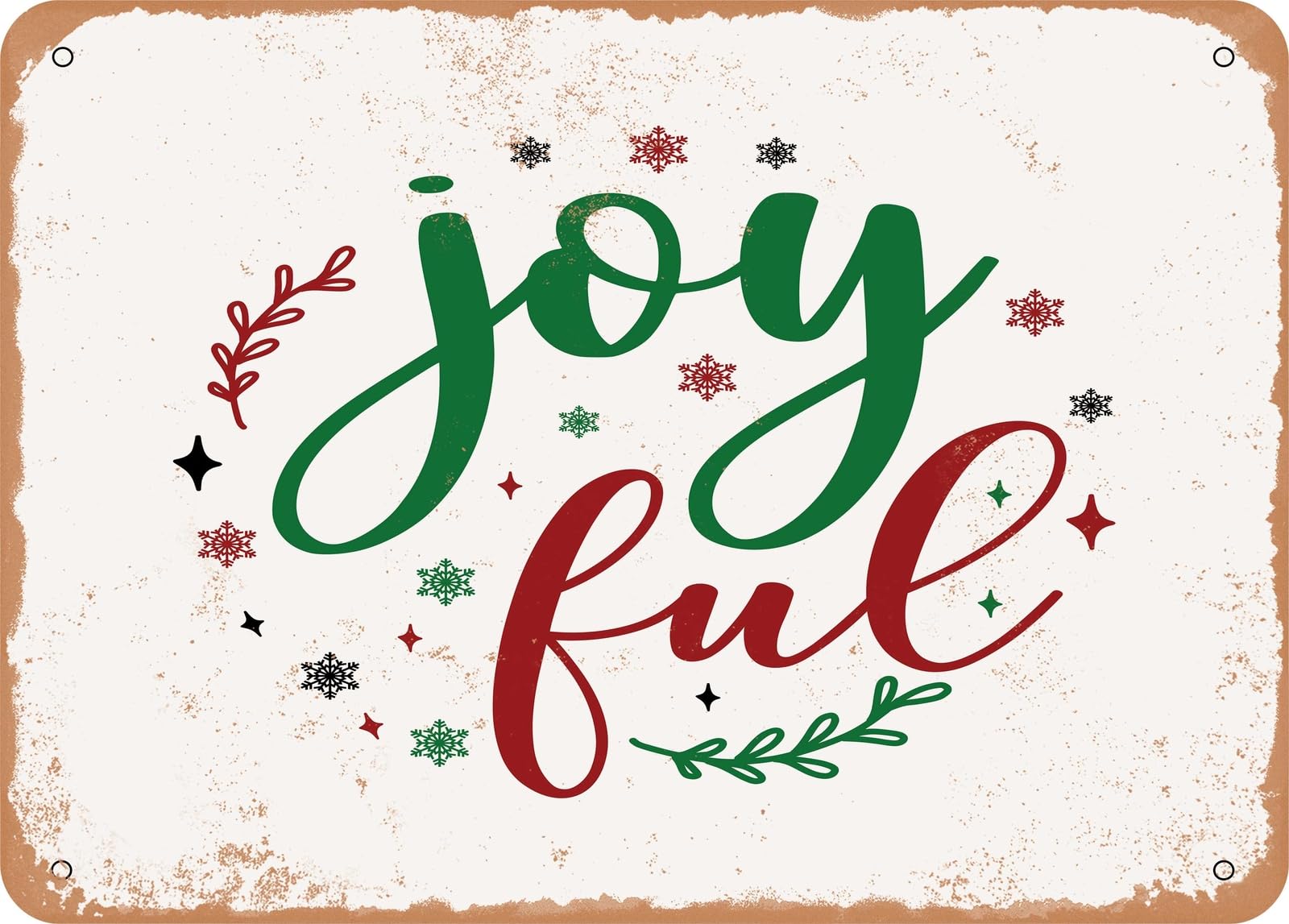 Metal Sign - Joy Ful - Vintage Look Sign home decor