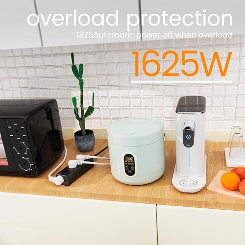 Miniatura 4 de Covozon Cable de extensión para exteriores, cable de extensión de 10 pies, regleta de alimentación para exteriores, resistente a la intemperie,