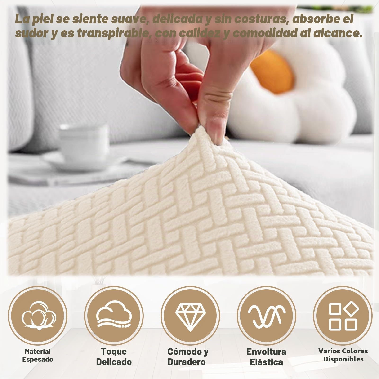 Funda para sillón de 4 Piezas, Funda elástica con Bolsillos para sillón Relax de 1 Plaza, Funda Protectora para sillones de televisión y sillones Relax, Antideslizante