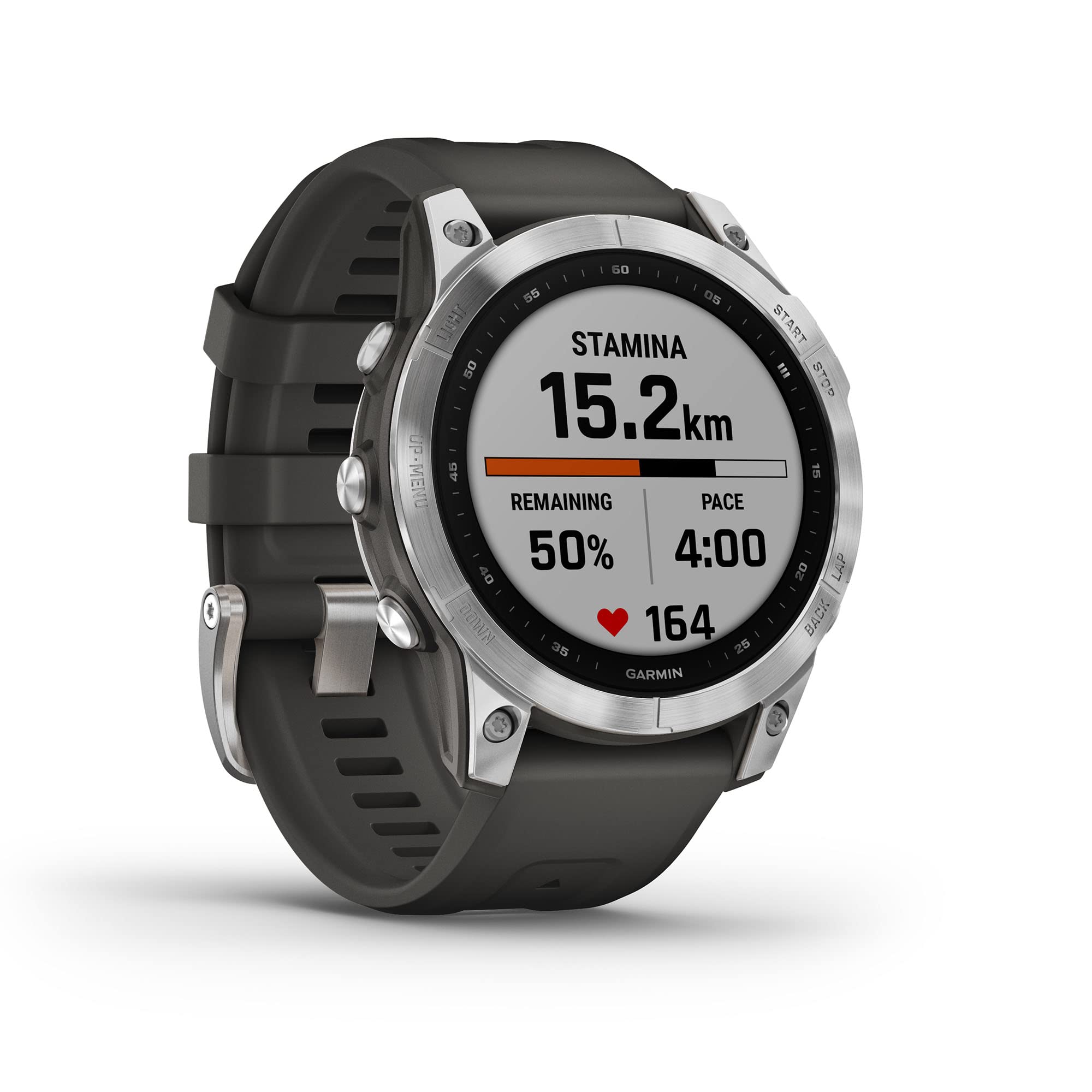 Garmin fēnix 7 Montre GPS multisport argent bracelet graphite renouvelée