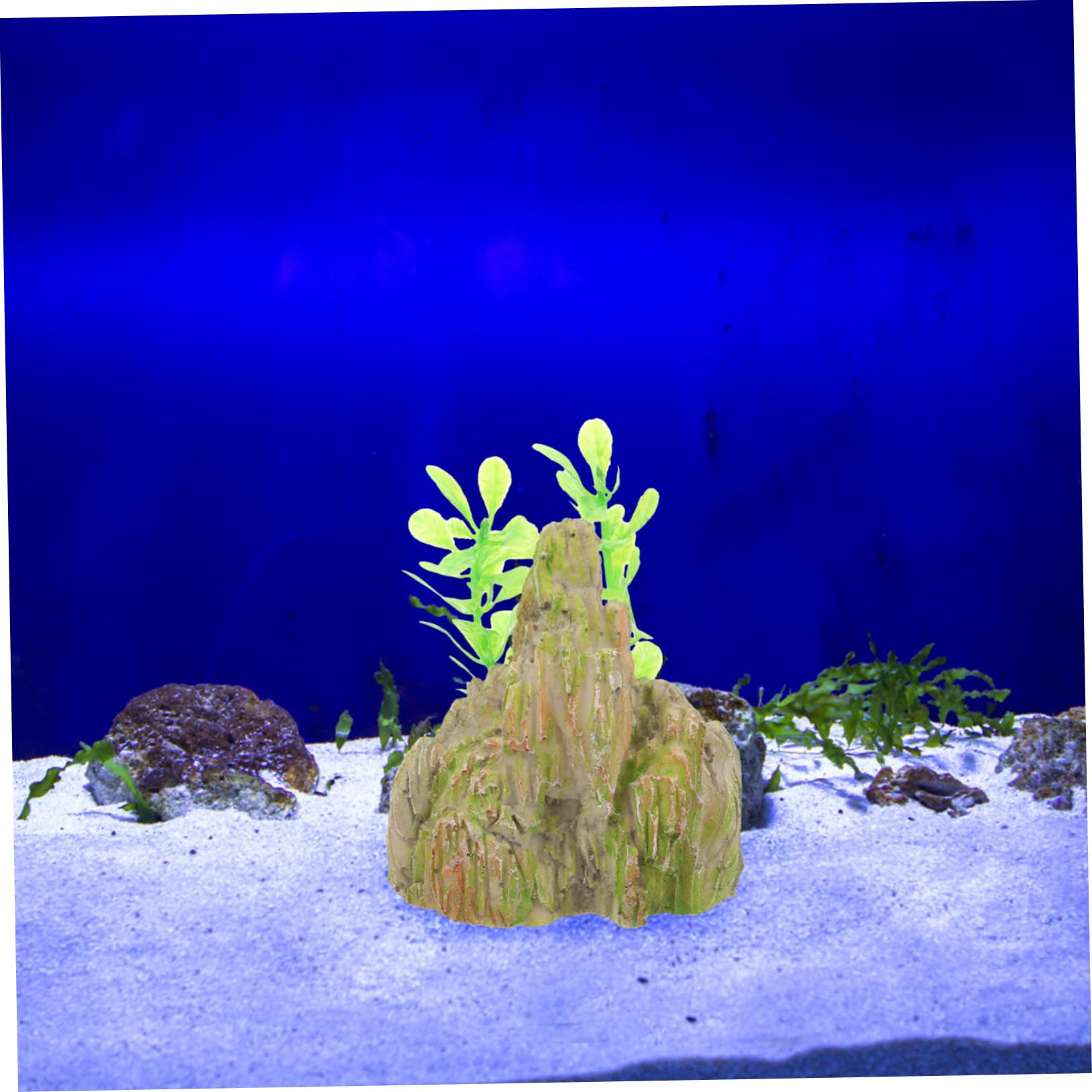 BESPORTBLE 4 Juegos Pecera Rocalla Paisajismo Planta Roca del Acuario Agua Equipo Decoración Pecera Adornos Pecera Decoraciones De Peceras Cueva De Piel De Pescado Resina 2 Piezas * 4