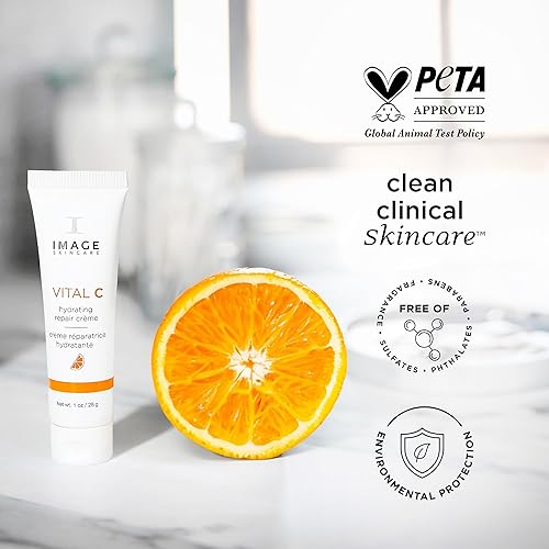 Miniatura 6 de IMAGE Skincare, VITAL C Crema reparadora hidratante, crema de noche facial con ácido hialurónico