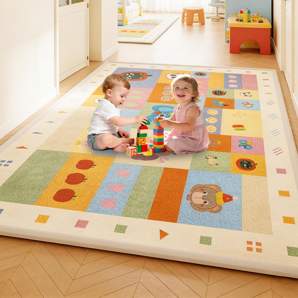 Tappeto Gioco Bambini Acolchado 2.5 cm Extra Spesso, Antiscivolo, Ideale per Pavimenti e Box Neonato, Palestra Neonati, Tappeto Tummy Time Neonati 190 x 240 cm